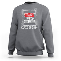Graduation Sweatshirt Straight Outta High School 2024 - Wonder Print Shop