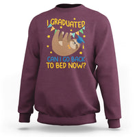Funny Graduation Sweatshirt I Graduated Can I Go Back To Bed Now Sloth - Wonder Print Shop