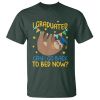 Funny Graduation T Shirt I Graduated Can I Go Back To Bed Now Sloth - Wonder Print Shop