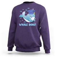 Graduation Sweatshirt Whale Done Congratulation Graduated Graduating - Wonder Print Shop