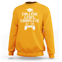 Graduation Gamer Sweatshirt College Level Complete Video Game Player Lover - Wonder Print Shop
