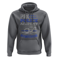 Police Academy Graduation Hoodie Proud Police Academy Survivor America Flag - Wonder Print Shop