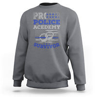 Police Academy Graduation Sweatshirt Proud Police Academy Survivor America Flag - Wonder Print Shop
