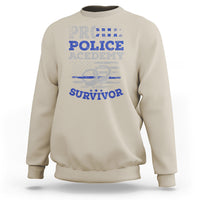 Police Academy Graduation Sweatshirt Proud Police Academy Survivor America Flag - Wonder Print Shop