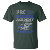 Police Academy Graduation T Shirt Proud Police Academy Survivor America Flag - Wonder Print Shop