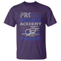 Police Academy Graduation T Shirt Proud Police Academy Survivor America Flag - Wonder Print Shop