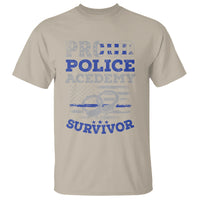 Police Academy Graduation T Shirt Proud Police Academy Survivor America Flag - Wonder Print Shop