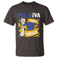 Ph.D. Graduation T Shirt Ph.Diva And Proud - Wonder Print Shop