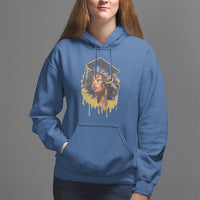 Ph.D. Graduation Hoodie Ph.Dope Black Afro Woman Doctorate Student Graduate - Wonder Print Shop