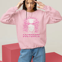 Ph.D. Graduation Sweatshirt Poud Black Queen With A Doctorate - Wonder Print Shop