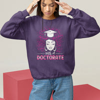 Ph.D. Graduation Sweatshirt Poud Black Queen With A Doctorate - Wonder Print Shop