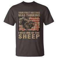 Lion Patriot T Shirt Your First Mistake Was Thinking I Was One Of The Sheep - Wonder Print Shop