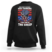 Your First Mistake Was Thinking I Was One Of The Sheep Skull Flag Patriotic Sweatshirt - Wonder Print Shop