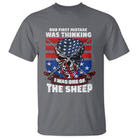 Your First Mistake Was Thinking I Was One Of The Sheep Skull Flag Patriotic T Shirt - Wonder Print Shop