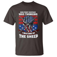 Your First Mistake Was Thinking I Was One Of The Sheep Skull Flag Patriotic T Shirt - Wonder Print Shop