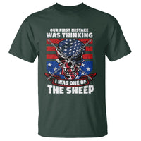 Your First Mistake Was Thinking I Was One Of The Sheep Skull Flag Patriotic T Shirt - Wonder Print Shop