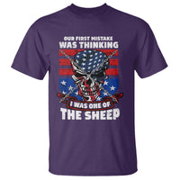 Your First Mistake Was Thinking I Was One Of The Sheep Skull Flag Patriotic T Shirt - Wonder Print Shop