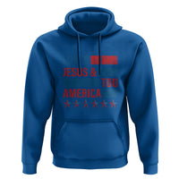 4th Of July Hoodie Loves Jesus and America Too - Wonder Print Shop