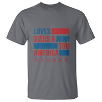 4th Of July T Shirt Loves Jesus and America Too - Wonder Print Shop