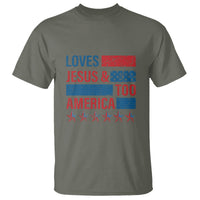4th Of July T Shirt Loves Jesus and America Too - Wonder Print Shop