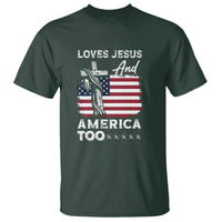 4th Of July T Shirt Loves Jesus and America Too - Wonder Print Shop
