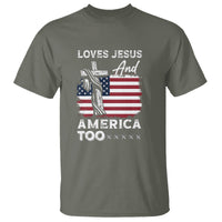 4th Of July T Shirt Loves Jesus and America Too - Wonder Print Shop
