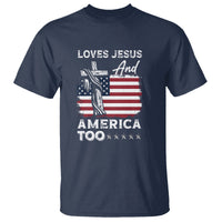 4th Of July T Shirt Loves Jesus and America Too - Wonder Print Shop
