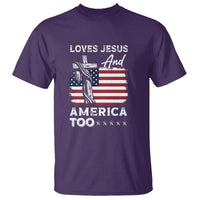 4th Of July T Shirt Loves Jesus and America Too - Wonder Print Shop
