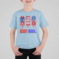 4th Of July T Shirt For Kid Stay Cool USA Flag Patriotic Ice Cream - Wonder Print Shop