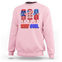 4th Of July Sweatshirt Stay Cool USA Flag Patriotic Ice Cream - Wonder Print Shop
