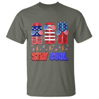 4th Of July T Shirt Stay Cool USA Flag Patriotic Ice Cream - Wonder Print Shop