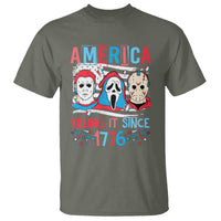 Funny 4th Of July T Shirt America Killing IT Since 1776 Horror - Wonder Print Shop