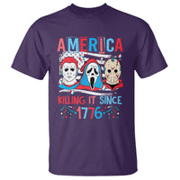 Funny 4th Of July T Shirt America Killing IT Since 1776 Horror - Wonder Print Shop