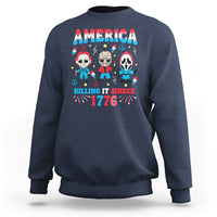 Funny 4th Of July Sweatshirt America Killing IT Since 1776 Horror - Wonder Print Shop