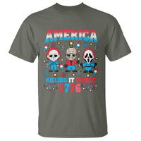 Funny 4th Of July T Shirt America Killing IT Since 1776 Horror - Wonder Print Shop