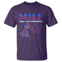 Funny 4th Of July T Shirt MILF Man I Love Fireworks Patriotic Independence Day - Wonder Print Shop