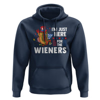 4th Of July Hoodie I'm Just Here For The Wieners Patriotic Hot Dog - Wonder Print Shop