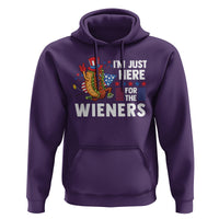 4th Of July Hoodie I'm Just Here For The Wieners Patriotic Hot Dog - Wonder Print Shop