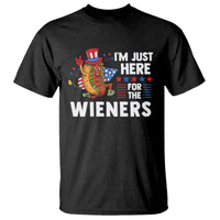 4th Of July T Shirt I'm Just Here For The Wieners Patriotic Hot Dog - Wonder Print Shop