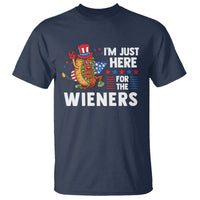 4th Of July T Shirt I'm Just Here For The Wieners Patriotic Hot Dog - Wonder Print Shop