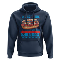 4th Of July Hoodie I'm Just Here For The Wieners Patriotic Hot Dog - Wonder Print Shop