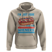 4th Of July Hoodie I'm Just Here For The Wieners Patriotic Hot Dog - Wonder Print Shop