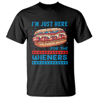 4th Of July T Shirt I'm Just Here For The Wieners Patriotic Hot Dog - Wonder Print Shop