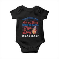You Look Like The 4th Of July Funny Hot Dog Baby Onesie
