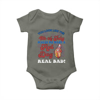 You Look Like The 4th Of July Funny Hot Dog Baby Onesie