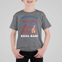 You Look Like The 4th Of July Funny Hot Dog T Shirt For Kid
