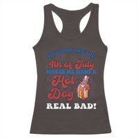 You Look Like The 4th Of July Funny Hot Dog Racerback Tank Top