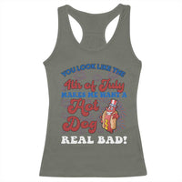 You Look Like The 4th Of July Funny Hot Dog Racerback Tank Top