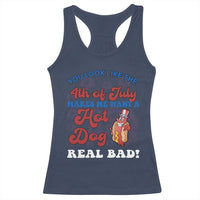 You Look Like The 4th Of July Funny Hot Dog Racerback Tank Top