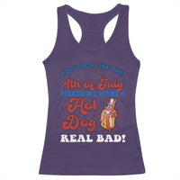 You Look Like The 4th Of July Funny Hot Dog Racerback Tank Top
